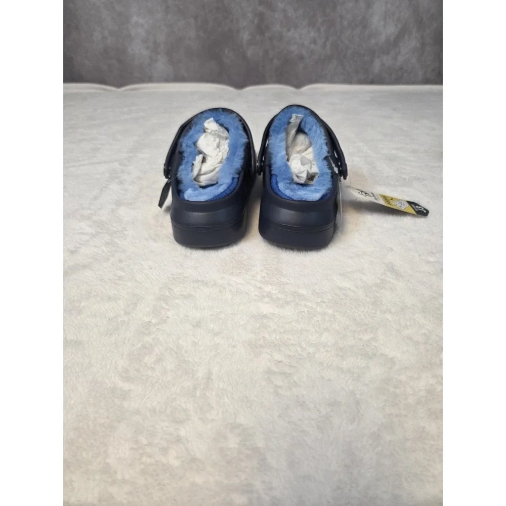 Joybees Fur Lined Clogs Childs Size 4 Navy NWT
